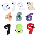 10pcs Number Plush Lore Toys， Alphabet Plush Lore Animal Toys, Fun Alphabet Stuffed Lore Plush Figu