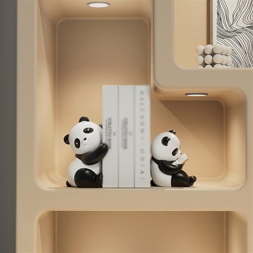 Sujetalibros Panda de resina: soporte para libros resistente y parada de libros 8