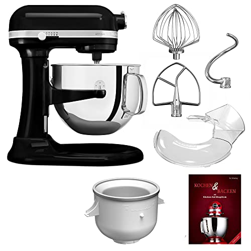 KitchenAid Küchenmaschine Artisan - P35 Starter-Set 6,9 L (Eismaker) - 5KSM7580XEOB inkl. Eismaker (5KICA0WH) und…