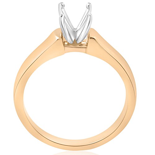 P3 POMPEII3 14K Yellow Gold Cathedral Semi Mount Engagement Ring Setting3