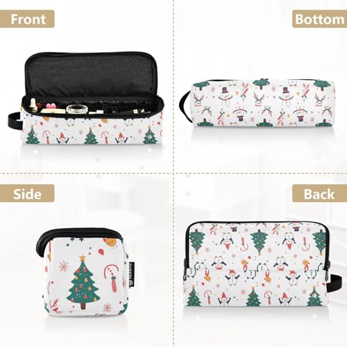 Bolsa de viaje para herramientas de cabello Penguin Reindeer Marble, resistente al calor para planchas, rizadores y accesorios de cuidado capilar, organizador portátil miniatura 5
