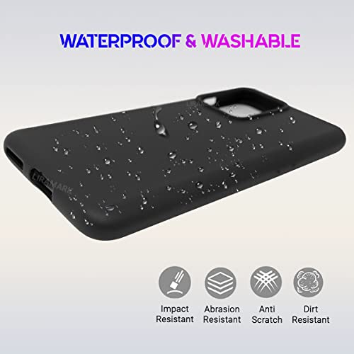 Image of LIRAMARK Liquid Silicone Soft Back Cover Case for OnePlus Nord 2T 5G / 1+Nord 2T 5G (Black)