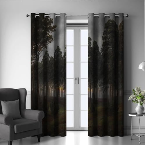 Rideaux à œillets assombrissants au design paysage raffiné
