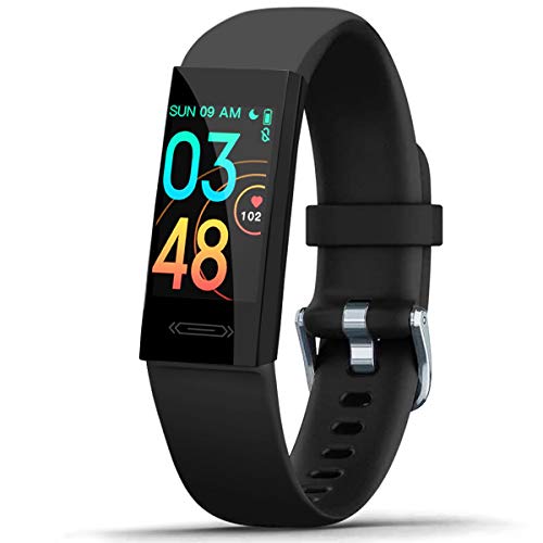 MorePro Fitness Tracker with Body Temperature Sleep Monitor, Health Tracker with Blood Pressure Heart Rate Monitor, Multiple Sports Mode Step Calorie Counter, Perfect Tech Gift for Kids Women Men