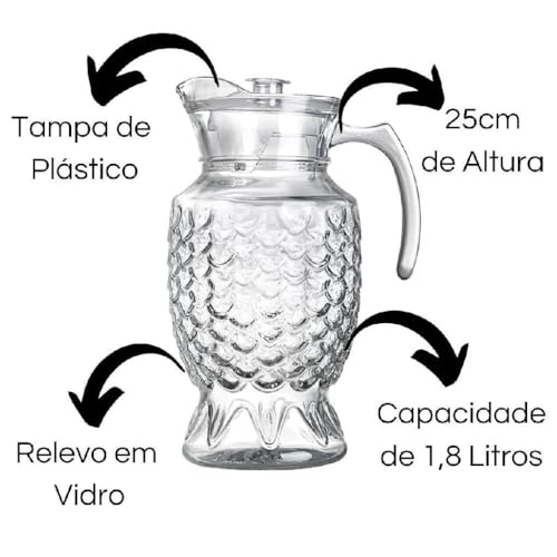 Image of Wringo Premium 7pc Crystal Water Jug with Glass Set and Jug Set Combo,Freezer Safe and Dishwasher Safe (6 Pieces Glasses 200ML and 1 Water Juice Jug 1 Liter), Transparent, Glass and Jug Set (WS-09)