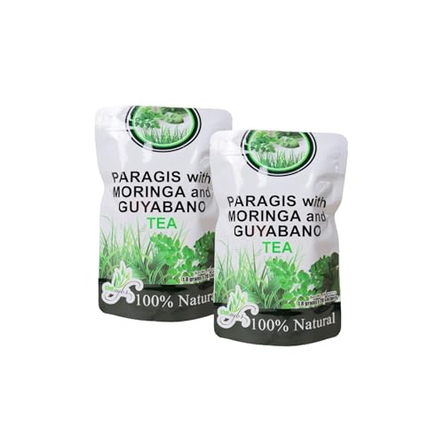 2 Packs Paragis with Moringa and Guyabano Tea – 20 Sachets (1.8g Each) – Nourishing Herbal Blend for Wellness Support