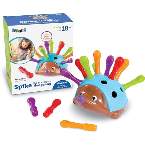Image of Kidology Pull Out Spike Toy for Kids Age 18+ Months | Fine Motor and Sensory Hedgehog Toddler Learning Toys | Montessori, Educational Games for Counting, Color, Sorting | Ideal for Gifting