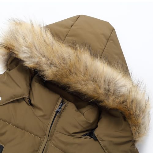 Little Boys Long Coats Winter Puffer Jackets Fleece Parka Thicken Padded Clothes3