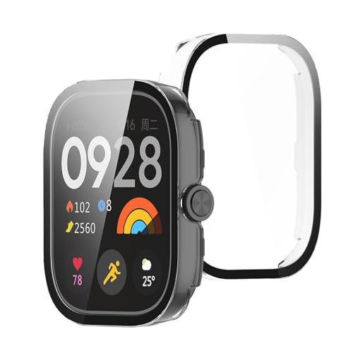 BUITFOU For �V���I�~ Redmi Watch 5 �J�o�[ Redmi Watch 5 �P�[�X �����^ PC+�K���X�f�� ��̌^ �S�ʕی� �����^ �����ȒP �ϏՌ� �����ߗ� �w��h�~ ���h�~�i�N���A�j