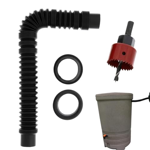 LearnLyrics Regentonnen-Umsteller-Set – Regentonnen-Teile, Umlenksystem-Kit | Tropf- Regentonnen-Umwandlungsset, -Umstell-Kit, Regenfass Zubehör, Bewässerungsset für Garten, Bewässerung