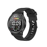 Infrenxien Reloj inteligente compatible con Android y iPhone, rastreador de fitness para mujer (A-negro)