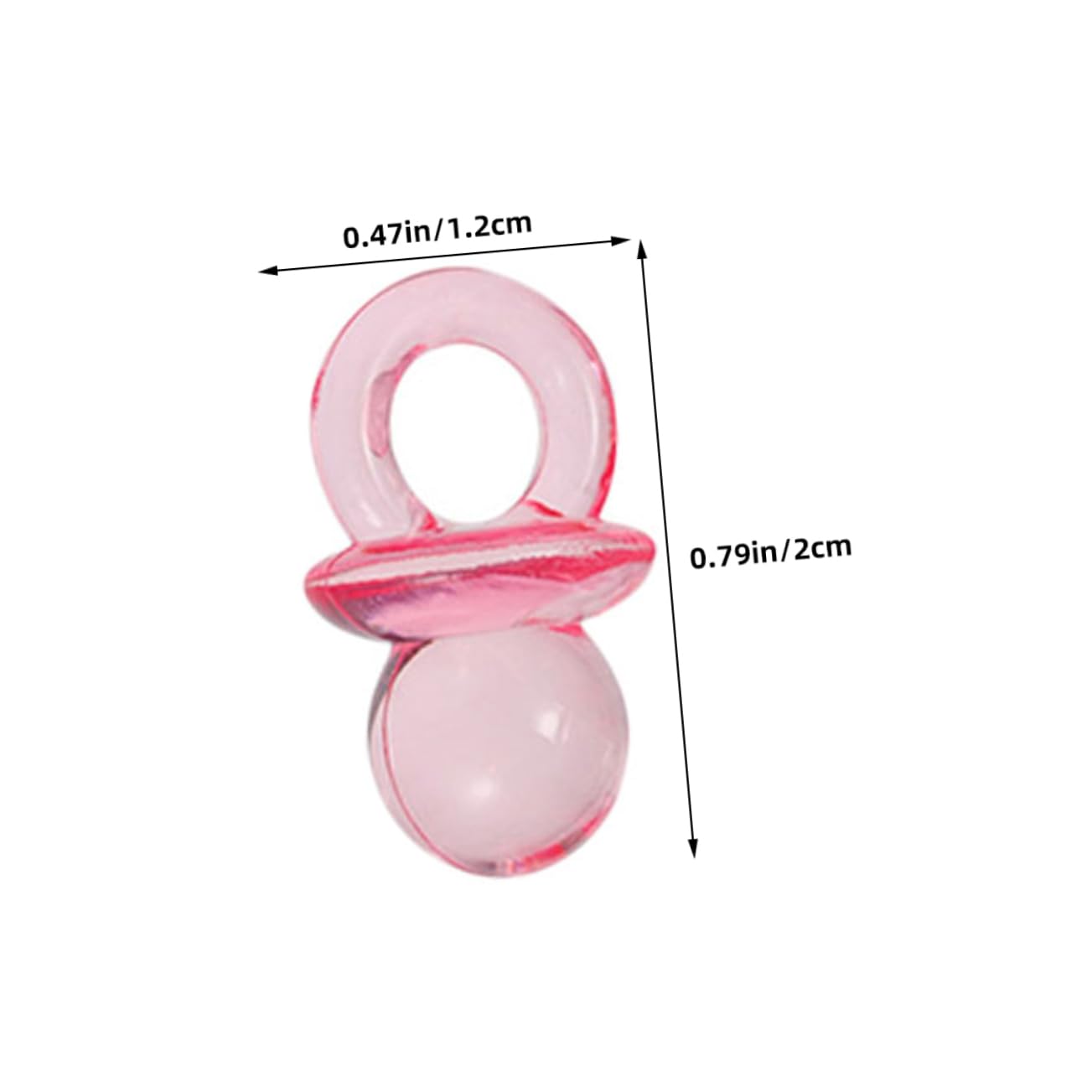 BESPORTBLE Mini Pacifiers for Shower Games 200pcs Acrylic Toys Perfect Gender Reveal Party Supplies