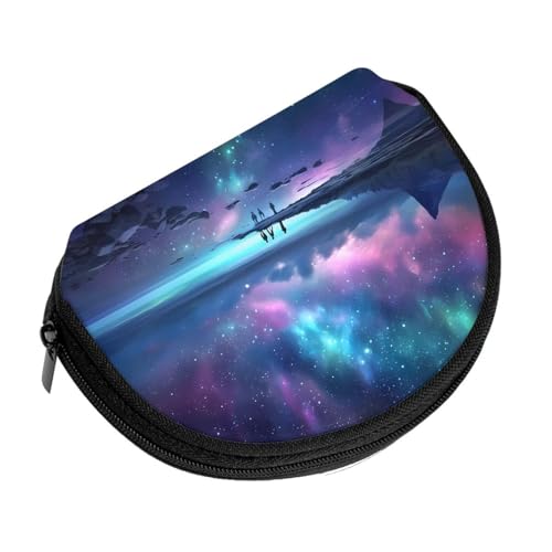 Northern Lights Print Shell Storage Bag Purse For Small Items, Easy To Carry And Store2