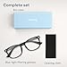 Gaoye Black Blue Light Glasses for Computer & Gaming - Anti UV Ray Lenses, Scratch-Resistant & Comfort Fit