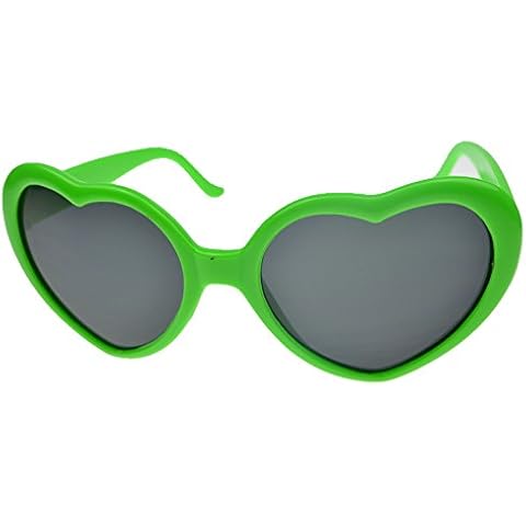 JKLYZXS Lolita Heart Shape Sunglasses Glasses -green Cover