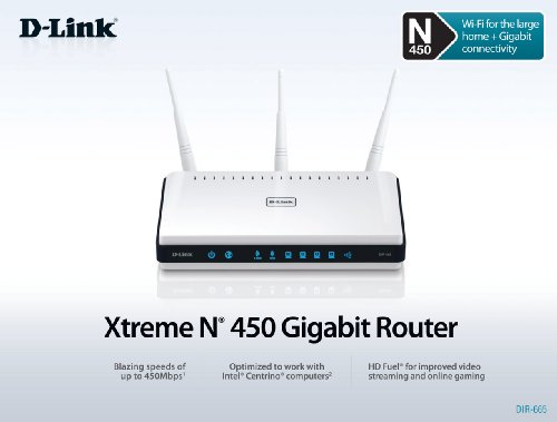 D-Link Dir-665 Xtreme N 450 Gigabit Router Selectable Dual Band 802.11N (Discontinued By Manufacturer) #TOP4