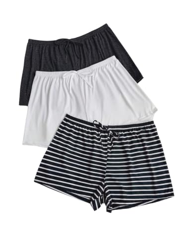 Image of Milumia Women's Plus Size Pajama Shorts Ruffle Hem Sleep Lounge Pj Shorts