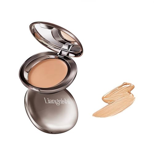 LIANGNISHIクリームファンデーション,クッションファンデーションツヤ肌美肌潤い明るい 瞬間にカバー1つ3役、保湿、コンシーラー、メイクをしっかりキープ、呼吸できる乾燥しがちな肌にうるおいを与え、なめらかでつややかな肌を長時間キープする L02# ナ