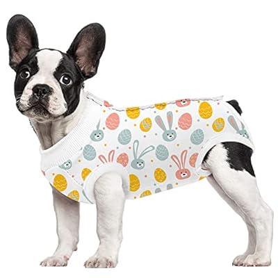 ZIMAOSHAN Dog Surgery Recovery Suit Pet Recovery Suit Abdominal Wound Protector Medical Surgical Clothes for Dog (X-Large, White rabbit)