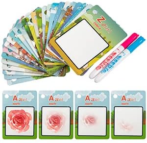 Miniatura 4 de Cuadro electrónico interactivo de pared del alfabeto  26 tarjetas de pintura al agua  Aprendizaje ABC para niños pequeños  Hablar español e inglés