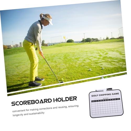 Marcador de golf YARNOW con portapuntaje portátil doble cara miniatura 6