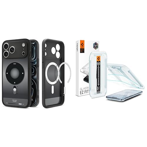 Spigen iPhone Air ince MagSafe Kılıf Ultra Hybrid Sararma Karşıtı DuraClear™ Hava Kanalı Teknolojisi™ Askeri Sınıf Koruma MagFit Classic Black Tasarım Kapak Spigen iPhone Air Cam Ekran Koruyucu