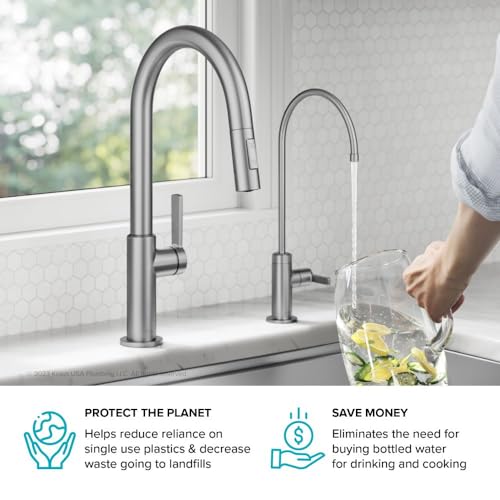 KRAUS Oletto Single Handle Drinking Water Filter Faucet for Water Filtration System in Spot-Free Stainless Steel, FF-103SFS by Kraus - Image 9