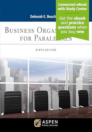 Business Organizations for Paralegal (Aspen Paralegal Series)