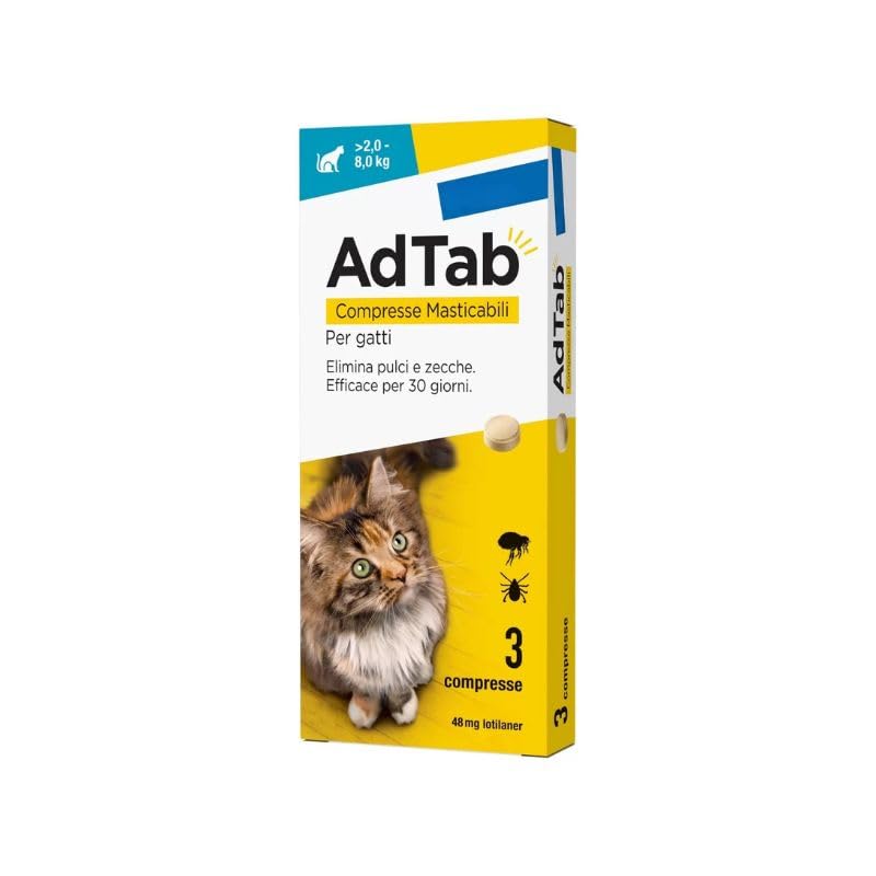 Ad Tab 3 Compresse Antiparassitario Gatto (2-8kg)