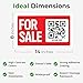 14'' x 8'' for Sale Sign Car (Self-Adhesive, 2-Pack) - Also Great for Real Estate, Business & All Vehicles I Advertise Your Items Online I App Included