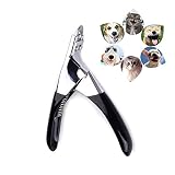 ACRISHAGN Krallenschere für Hunde, Professionelle Schere für Haustiere mit Schutzvorrichtung,Nagelknipser Cat Claw Scissors Praktisches Nagelschneidewerkzeug für Hunde und Katzen Pet Salon