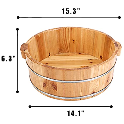 Bañera de madera para remojo de pies spa miniatura 2