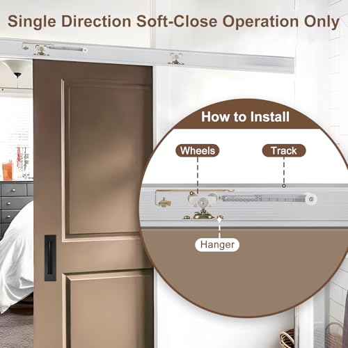 Image of Pocket Door Soft Close Mechaniss, Compatible with Johnson 1060 & 1062, Fits 100, 134F, 138F, 2610F Series Tracks, 1 inch Nylon Ball Bearing Tri-Wheel, Soft Close or Soft Open.