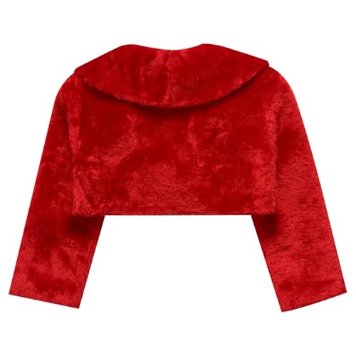 Flower Girl Faux Fur Shrug Princess Dress Coat Shoulder Cape Wrap Shawl for Evening Party2
