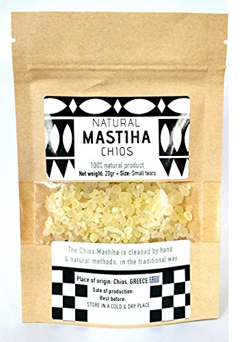 resin chewing gum - Chios Mastiha Tears Gum Greek 100% Natural Mastic Packs From Mastic Growers (20gr Small Tears)