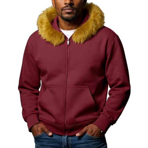 Parka homme hiver chaud à capuche veste décontractée unie