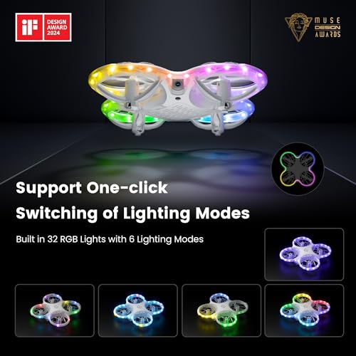 Ameta Drones for Kids Adults, RC Drone with 1080P HD FPV Camera, Cool Toys Gift for Boys Girls Teenage, STEM Toys with LED Light, Propeller Full Protect, 2 Batteries Long Flight Time and Remote Control, Easy to Fly - Image 4
