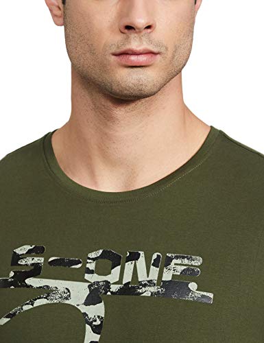 Image of Spykar Men's Cotton Slim Fit T-Shirt