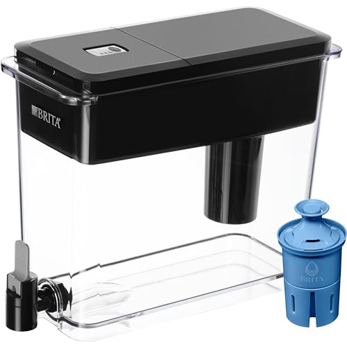 Brita Extra Large 27-Cup UltraMax Filtered Water Dispenser with Elite Filter - Jet Black