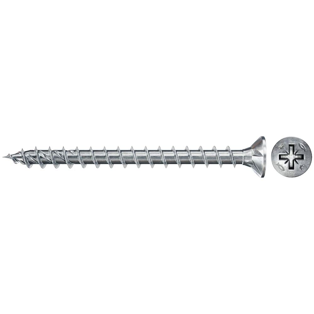 fischer Meister-Box PowerFast II Chipboard Screw, Presorted Assortment Box with 220 Blue-Galvanised Screws, Countersunk Head - Image 4