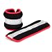 PROMIC Adjustable Ankle or Wrist Weights,Comfort Fit Weight Set for Exercise Fitness Gym Resistance Training,Red(2 x 2lb)