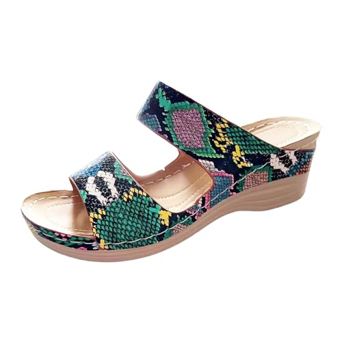 Sandales d'été pour femme avec soutien de la voûte plantaire et semelle ergonomique souple