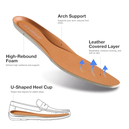 Image of HEEZ Men's Loafers Slip On Dress Shoes Penny Loafers Leather Casual Driving Boat Shoes for Men
