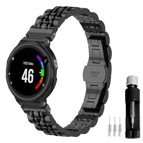Correa metálica compatible con Garmin Forerunner 20 mm miniatura 1