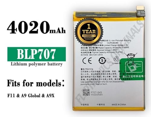 Image of BLP707 Battery for Oppo F11 / CPH1913 / CPH1911 / Battery with 1 Year Warranty**** (U297)