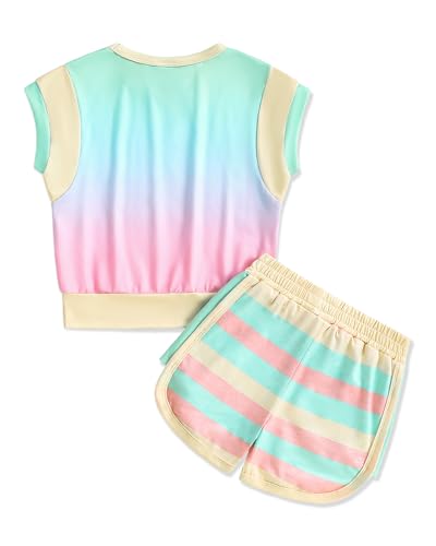 Image of Weebaby Baby Clothes Girl Toddler Summer Outfits Infant Casual Sleeveless Halter Ruffle Tank Cute Short Set Baby Clothing