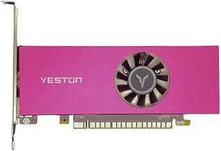 Yeston GTX 1050 ti 4GD5 LP 128bit Tarjeta gráfica PCIE 3.0 GDDR5 1050 Ti Tarjeta de video para juegos PC Mini factor de forma pequeño SSF Diseño de perfil bajo delgado (equipado con un cambio de media