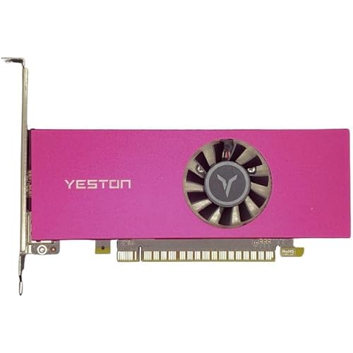 Yeston GTX 1050 ti 4GD5 LP 128bit Graphics Card PCIE 3.0 GDDR5 1050 Ti Video Card for Gaming PC Mini Small Form Factor SSF Slim Low Profile Design(Equipped with a Half Height Shifter)