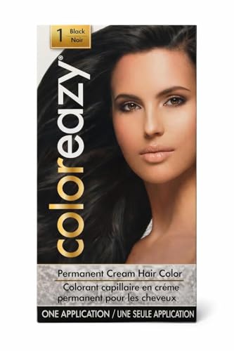 Color Eazy Permanent Hair Color 1 Black – 3.47 oz