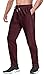 KEFITEVD Pantalon de Fitness pour Hommes Pantalon de Survêtement Taille élastique Pantalon de Jogging avec Poches à Fermeture éclair Rouge